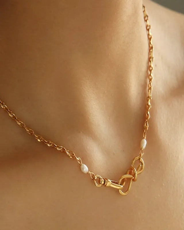 18K Gold Pendant Necklace with Bow sold by Mason & Madison Co.