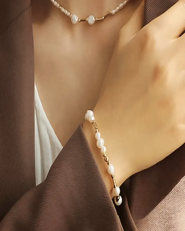 18K Pearl Chain Bracelet - Wrapped In Fun sold by Mason & Madison Co.