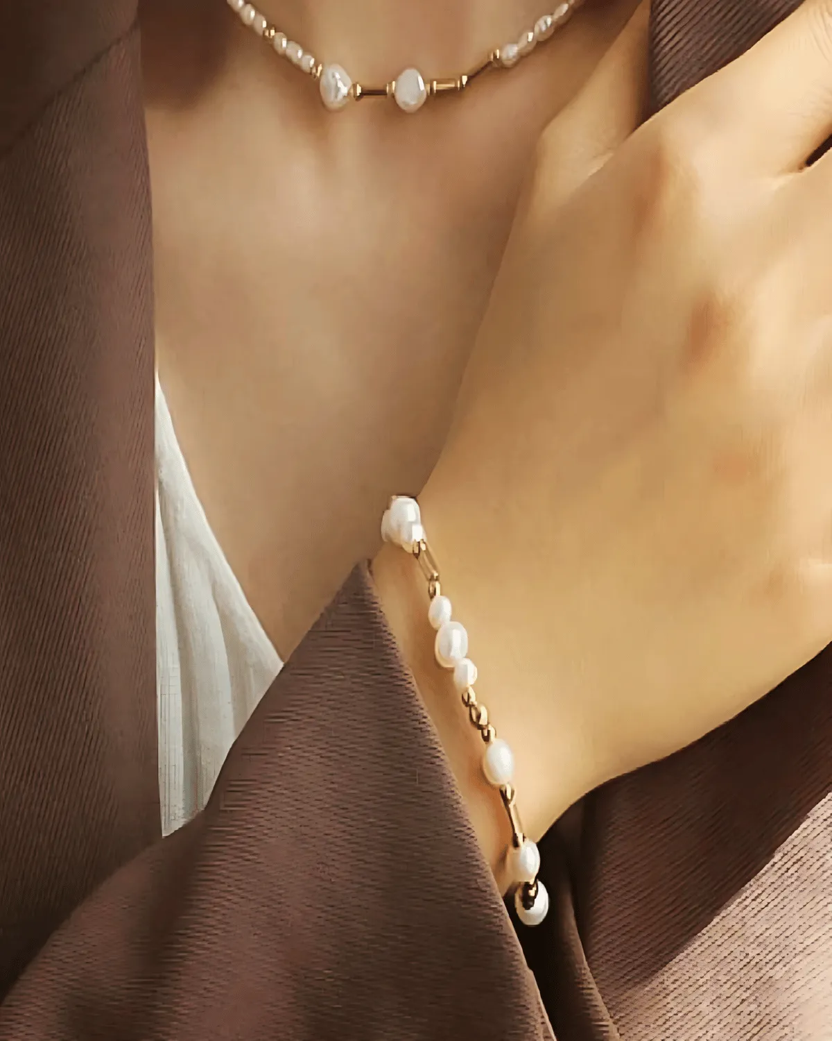 18K Pearl Chain Bracelet - Wrapped In Fun sold by Mason & Madison Co.