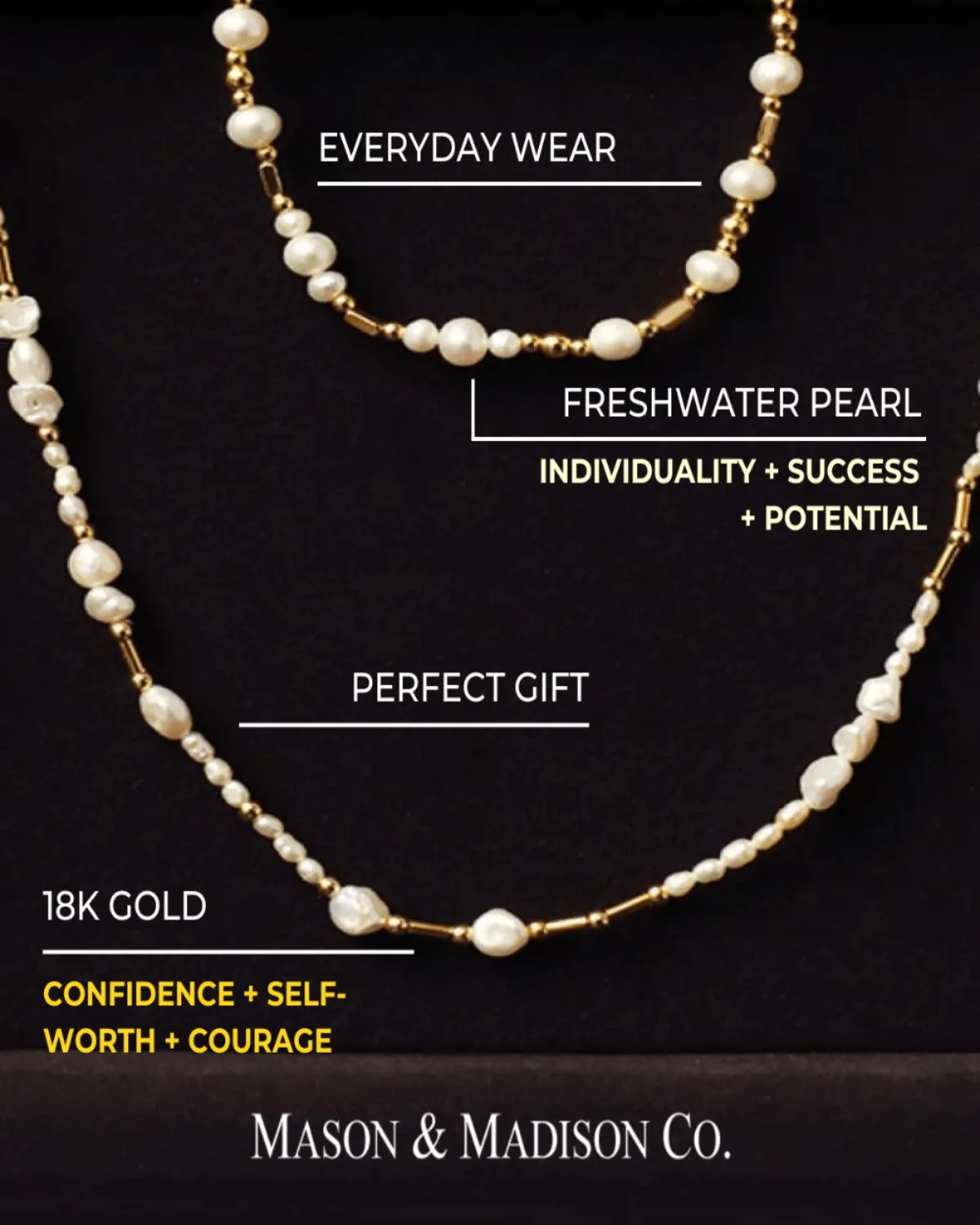 18K Pearl Chain Bracelet - Wrapped In Fun sold by Mason & Madison Co. product image thumbnail 2