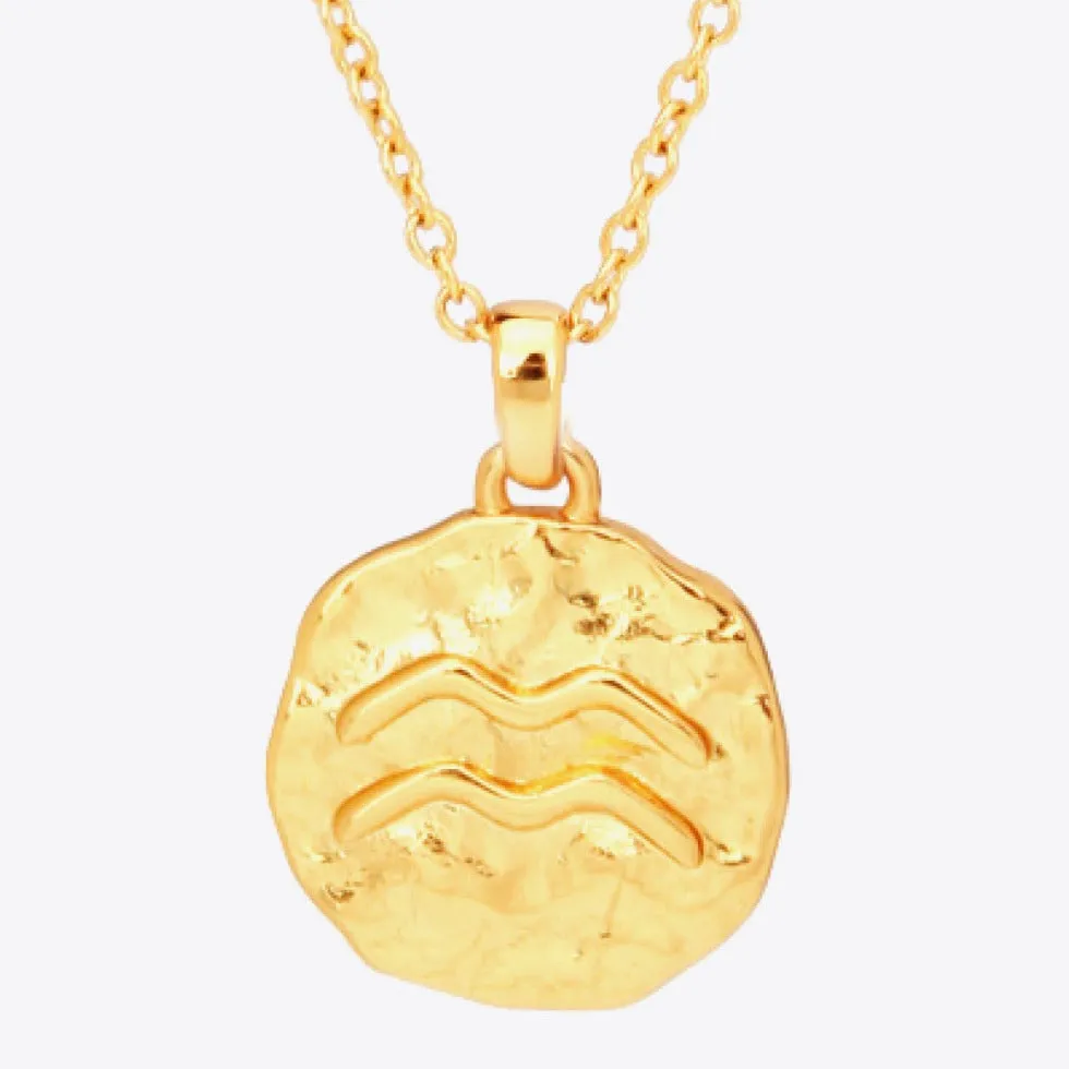 18K Gold Star Sign Zodiac Constellation Pendant Necklace - Circle sold by Mason & Madison Co. product image thumbnail 3