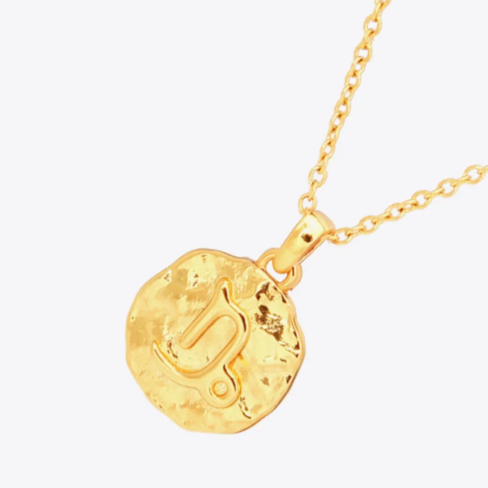 18K Gold Star Sign Zodiac Constellation Pendant Necklace - Circle sold by Mason & Madison Co. product image thumbnail 5