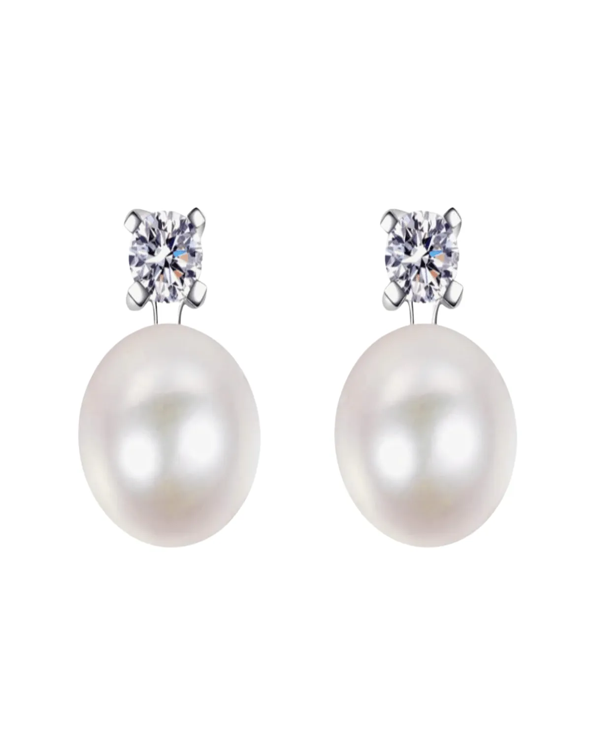 0.5 Carat Diamond Pearl Stud Earrings sold by Mason & Madison Co.