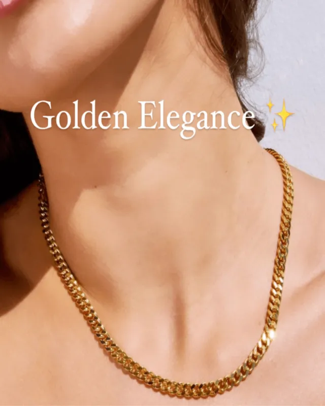 18K Gold Cable Chain Necklace sold by Mason & Madison Co.