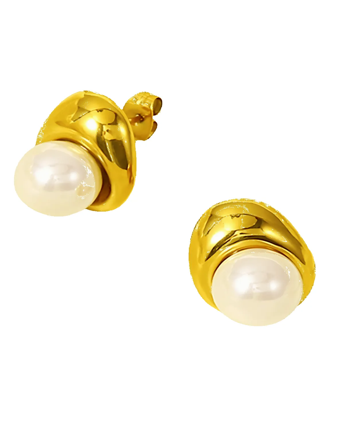 18K Pearl Stud Earrings - Lovelier Than Ever sold by Mason & Madison Co.