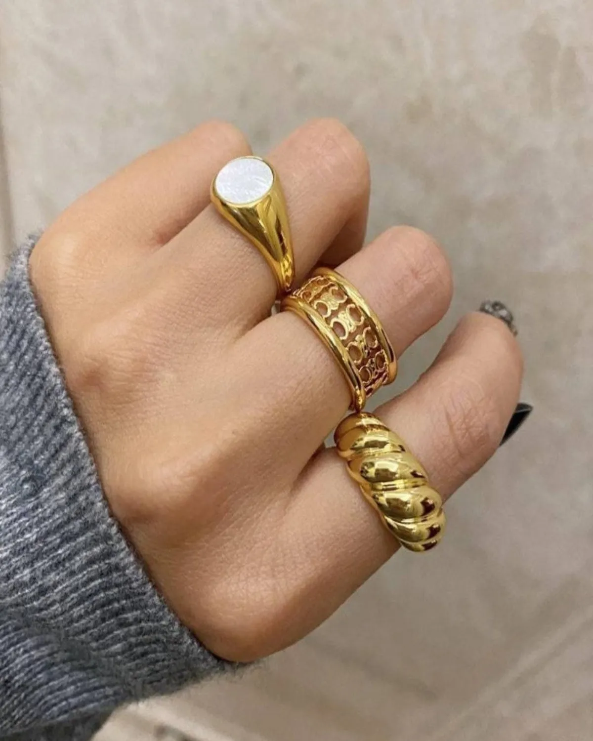 18K Gold Ring - Croissant Dôme sold by Mason & Madison Co. product image thumbnail 5