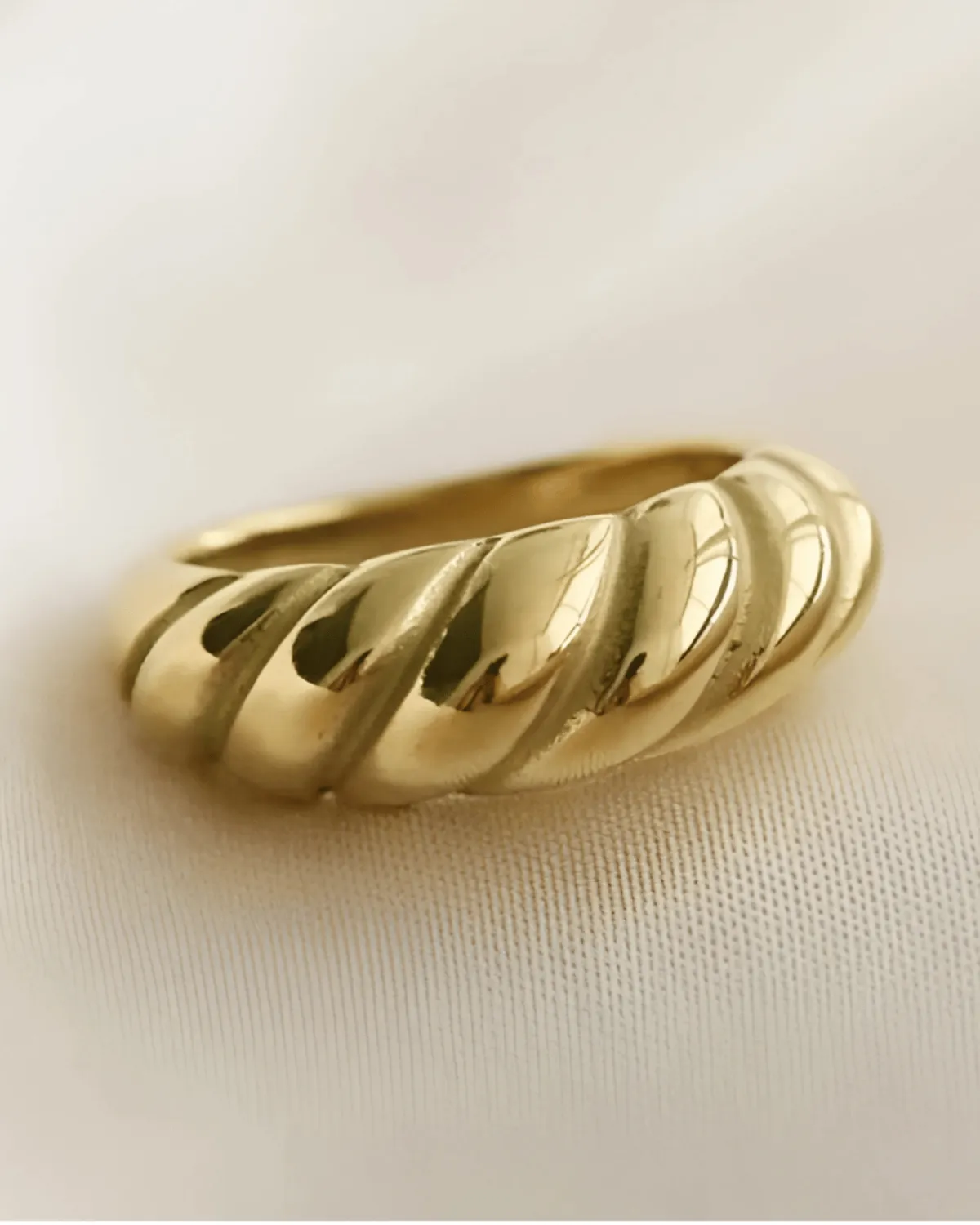 18K Gold Ring - Croissant Dôme sold by Mason & Madison Co.