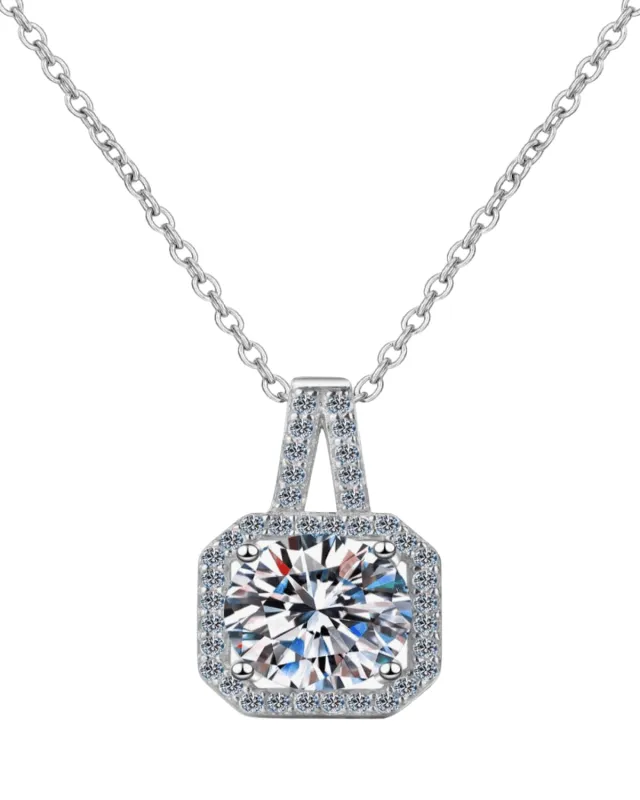 1 Carat Diamond Round Pendant Necklace - Halo One Love sold by Mason & Madison Co.