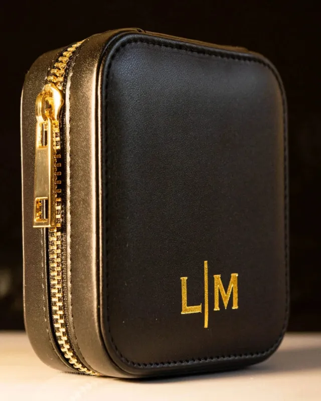 Leather Jewelry Box - Luxury Black sold by Mason & Madison Co.