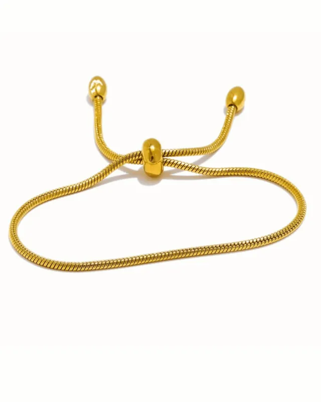 Adjustable 18K Gold Chain Bracelet sold by Mason & Madison Co.
