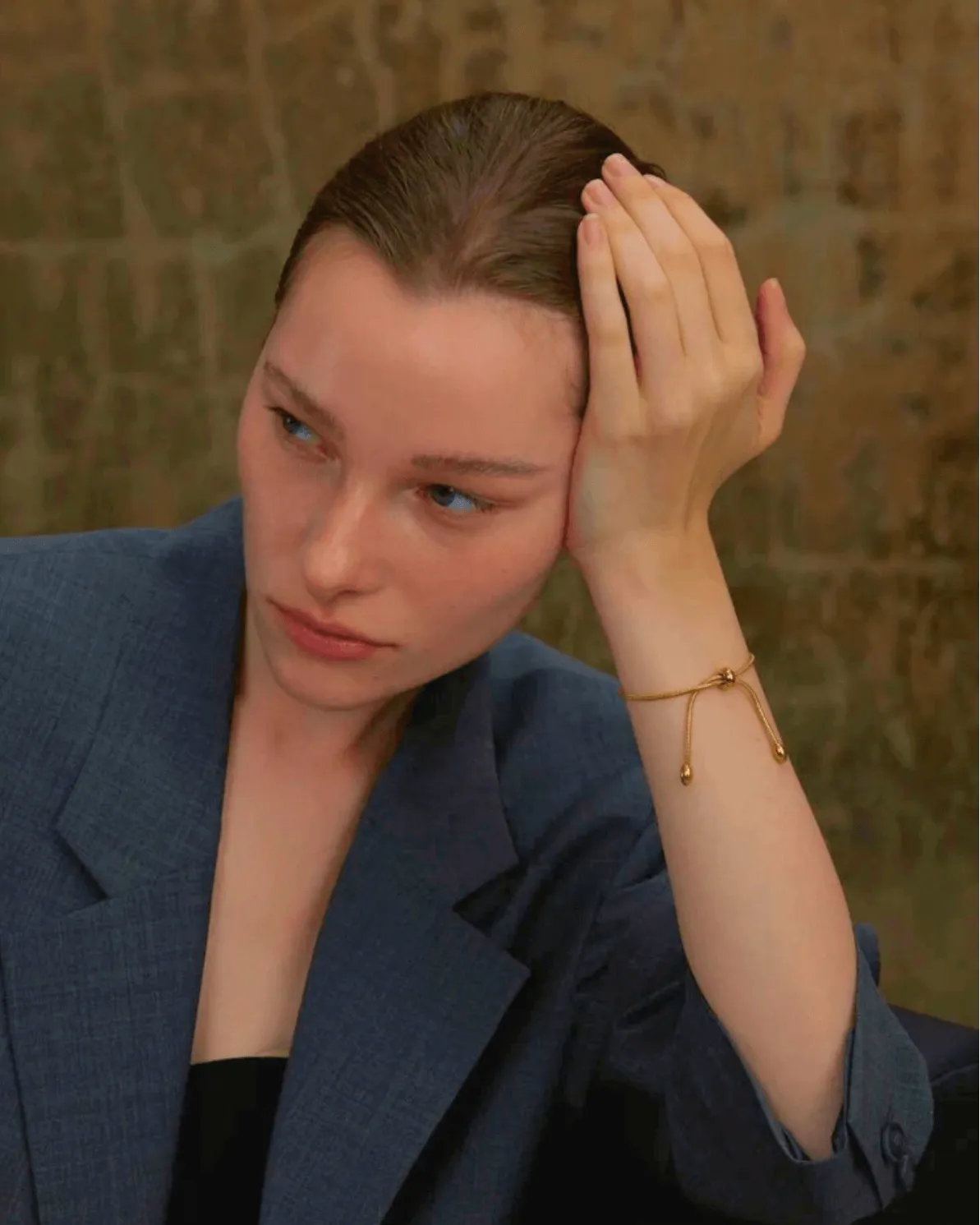 Adjustable 18K Gold Chain Bracelet sold by Mason & Madison Co. product image thumbnail 2