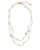 Pearl Long Chain Necklace - Silver sold by Mason & Madison Co.