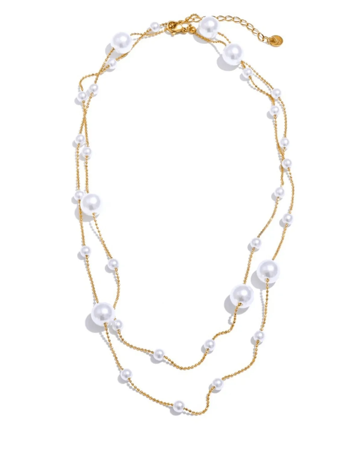 Pearl Long Chain Necklace - Silver sold by Mason & Madison Co. product image thumbnail 2