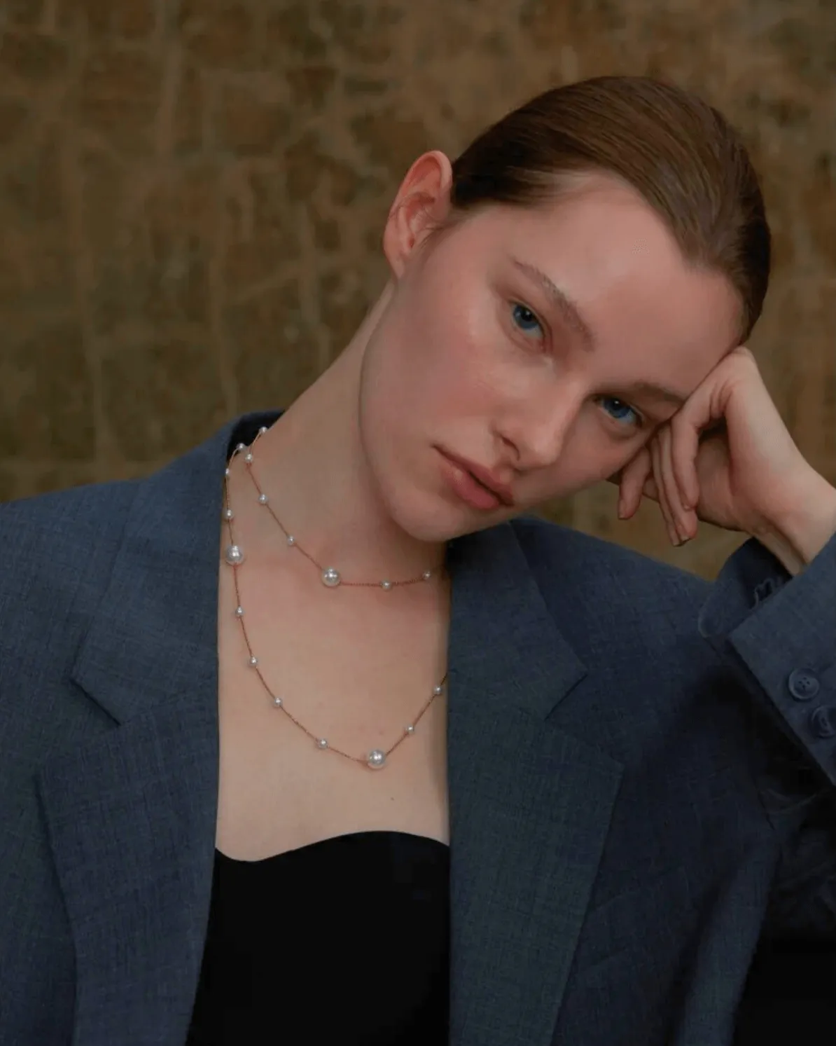 Pearl Long Chain Necklace - 18K Gold sold by Mason & Madison Co. product image thumbnail 3