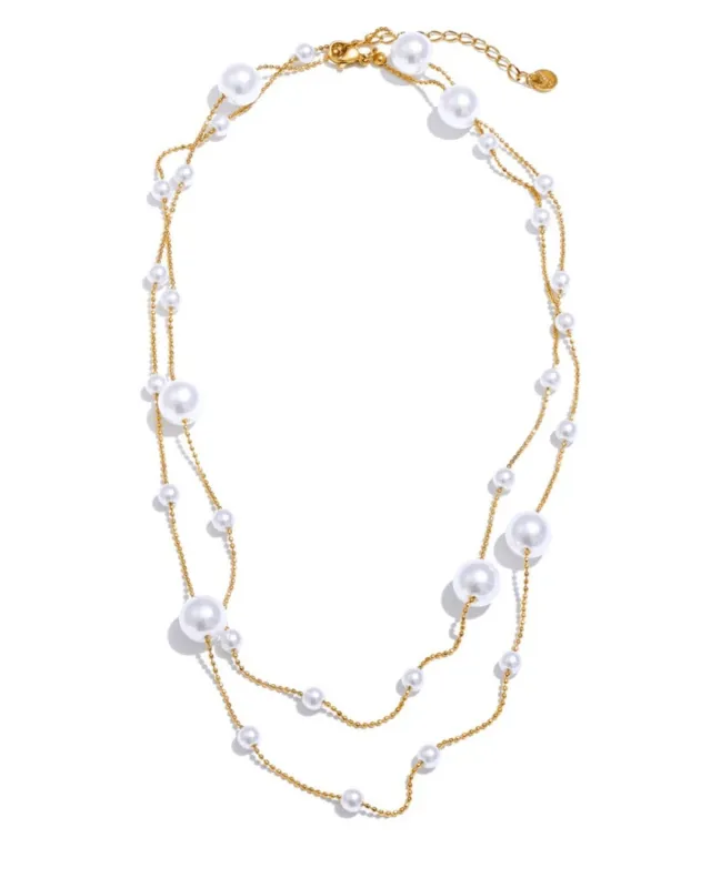 Pearl Long Chain Necklace - 18K Gold sold by Mason & Madison Co.