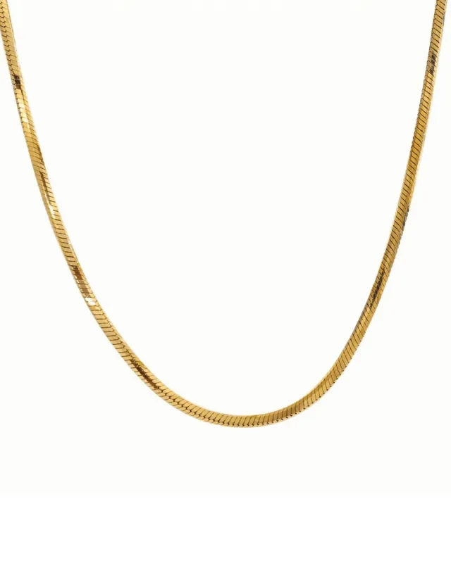 18K Gold Long Chain Necklace sold by Mason & Madison Co.