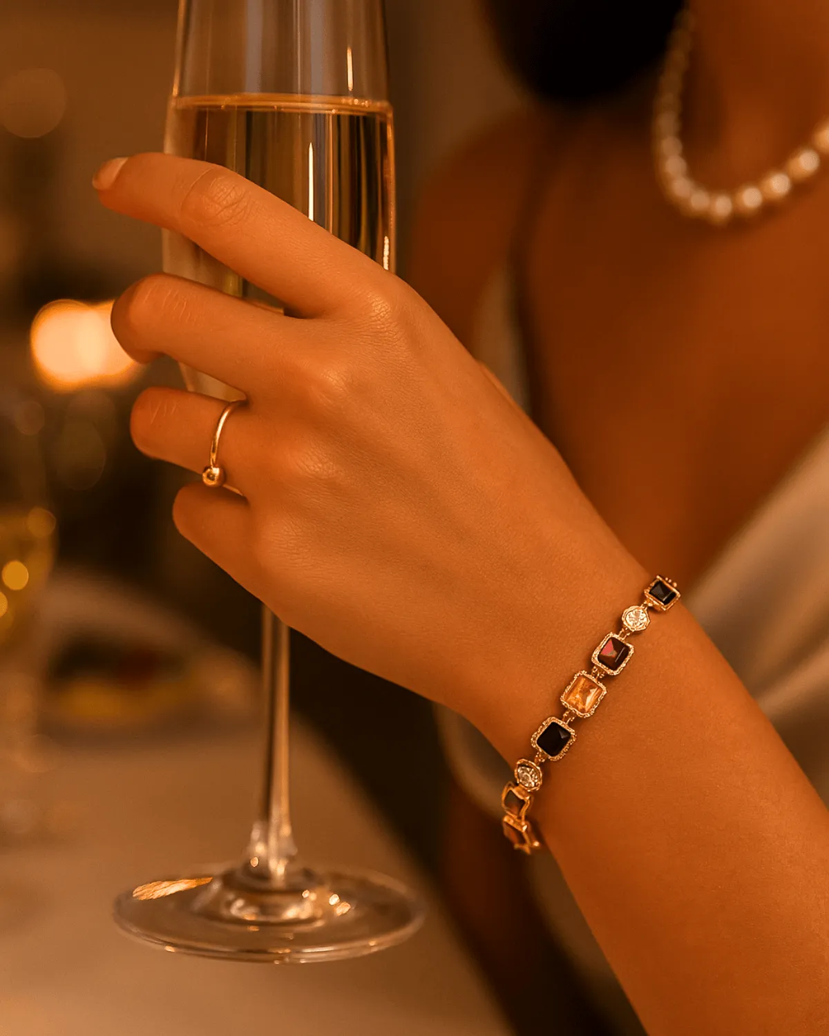 18K Gold Chunky Chain Bracelet - MASON CHUNKY CHAIN™ Gemstone sold by Mason & Madison Co. product image thumbnail 3