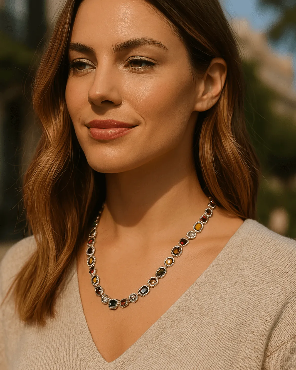 Silver Chunky Chain Necklace - MASON CHUNKY CHAIN™ Gemstone sold by Mason & Madison Co. product image thumbnail 5