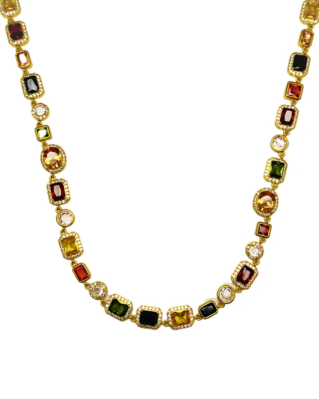 18K Gold Chunky Chain Necklace - MASON CHUNKY CHAIN™ Gemstone sold by Mason & Madison Co.