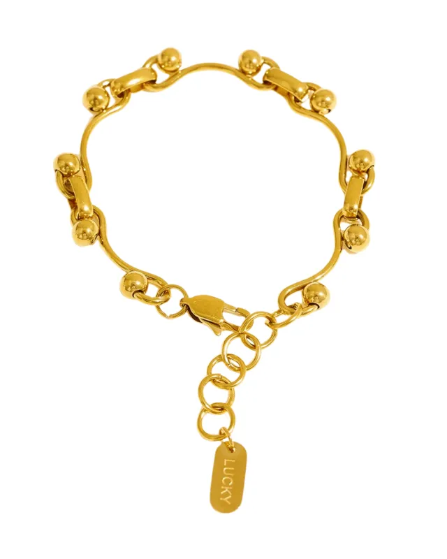 18K Gold Link Chain Bracelet sold by Mason & Madison Co.