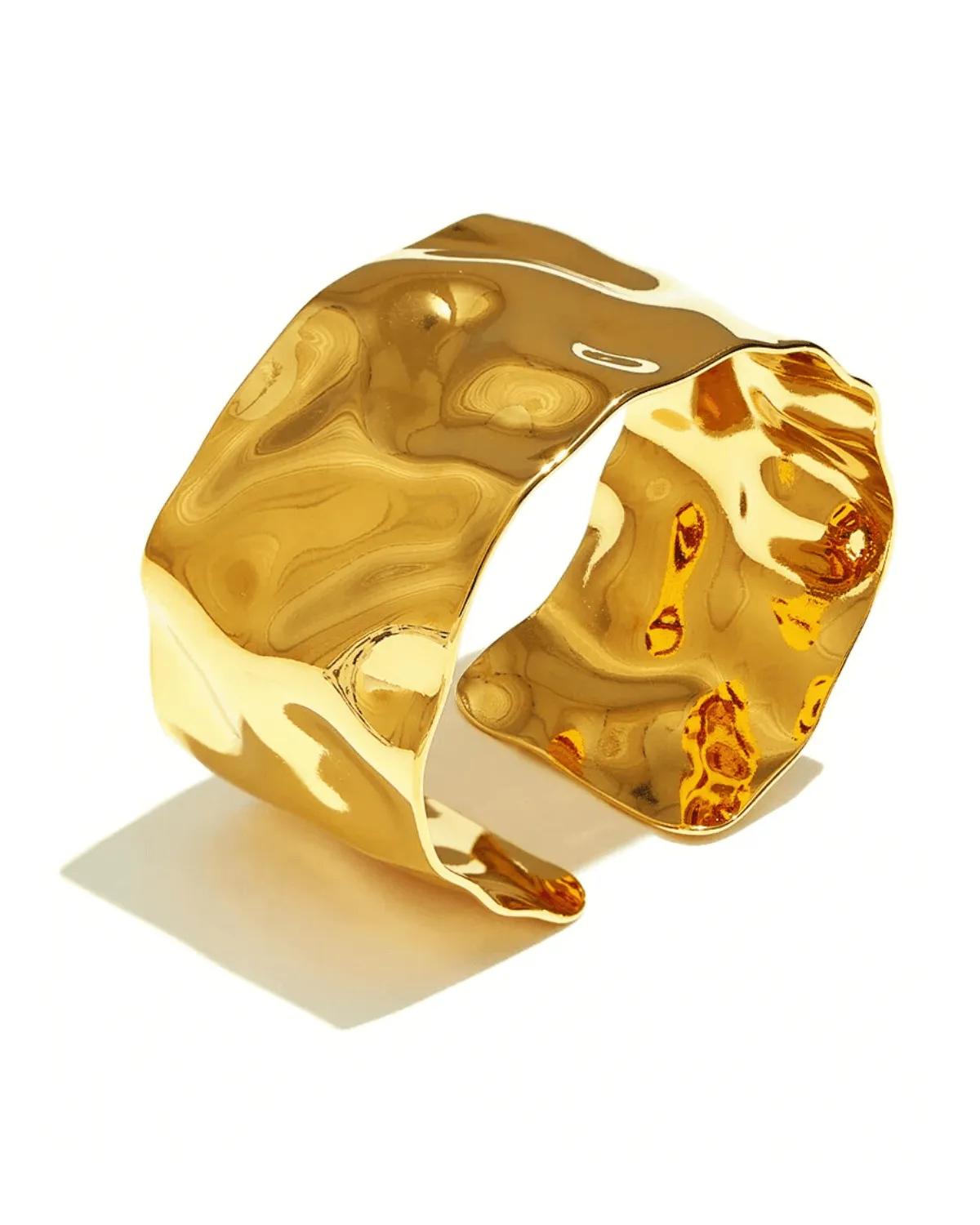 18K Gold Cuff Bracelet - Wide Gorgeous sold by Mason & Madison Co.