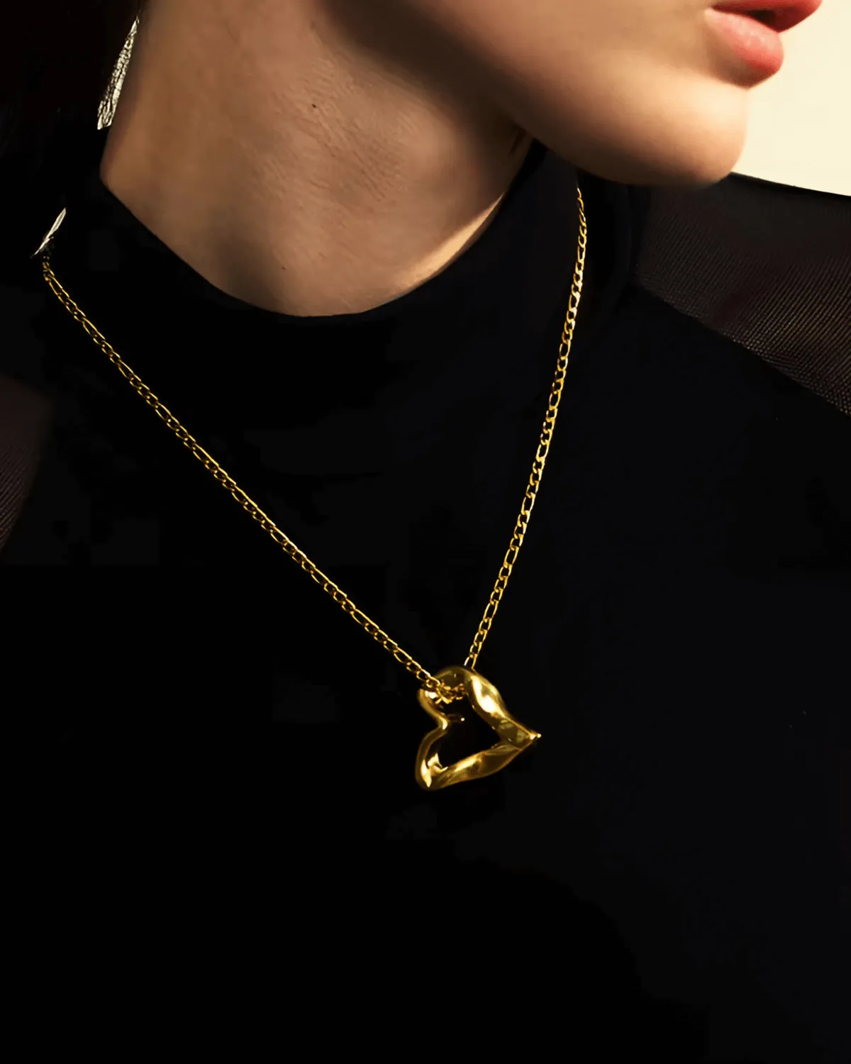 18K Gold Heart Pendant Necklace sold by Mason & Madison Co. product image thumbnail 2