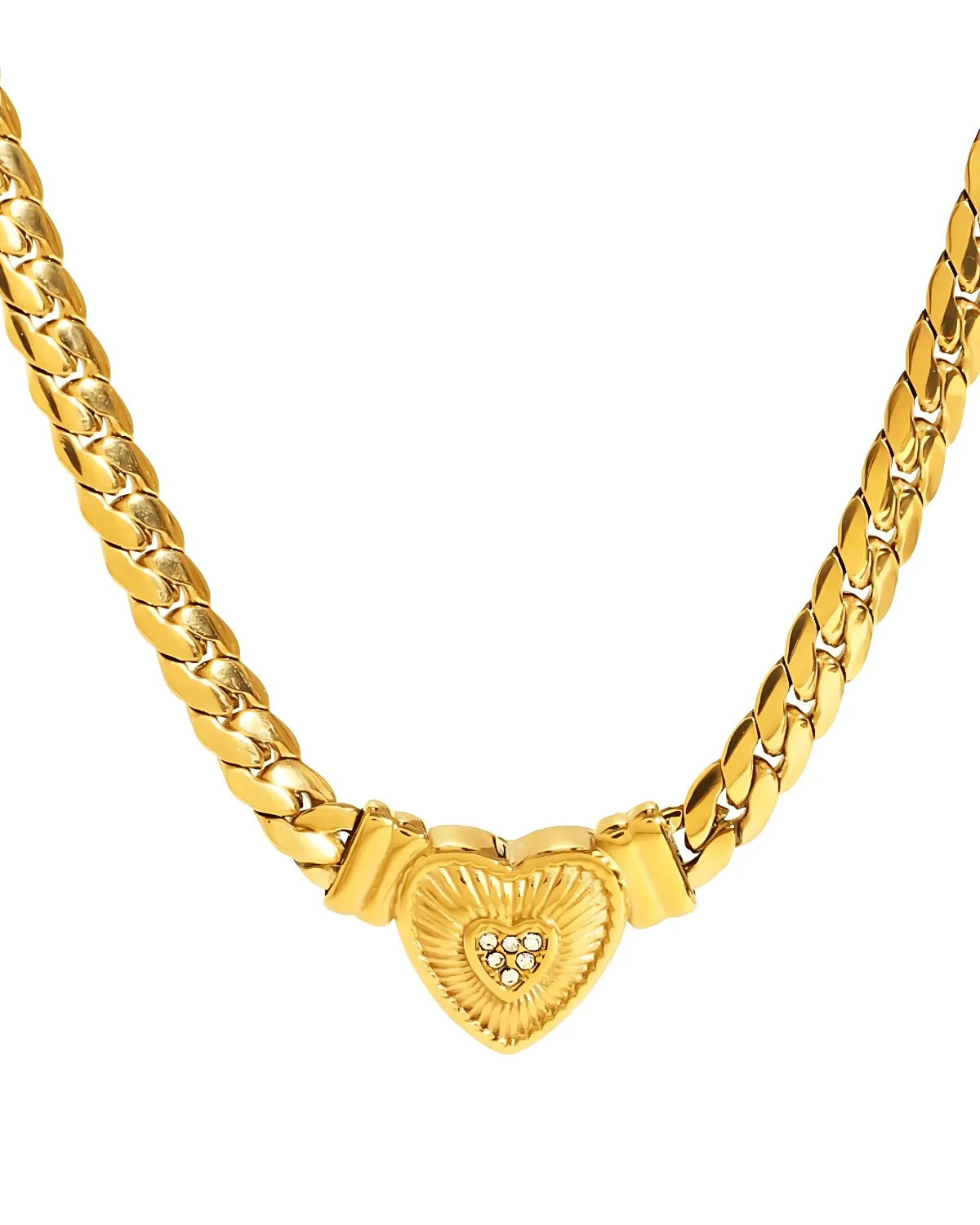 18K Gold Heart Chain Necklace - MASON CHUNKY CHAIN™ sold by Mason & Madison Co. product image thumbnail 2