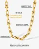 Best Trending 18K Gold Link Chain + Heart Pearl Necklace Set Gift on Sale for Women, Lady, Mother, Wife sold by Mason & Madison Co.