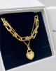 Best Trending 18K Gold Link Chain + Heart Pearl Necklace Set Gift on Sale for Women, Lady, Mother, Wife sold by Mason & Madison Co.