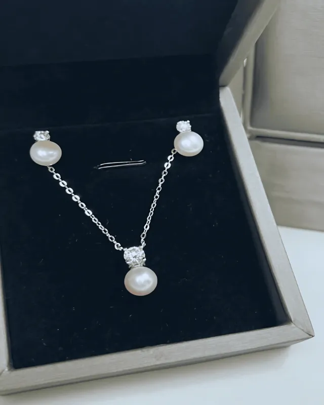 Best Trending Pearl Necklace Earrings Gift on Sale for Women, Lady, Mother, Wife sold by Mason & Madison Co.