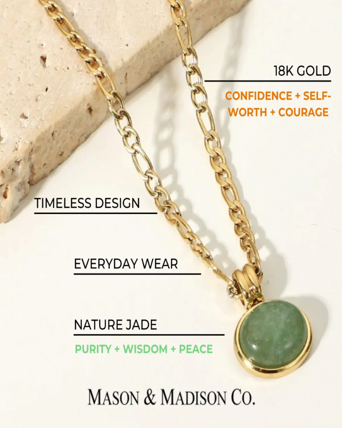 Best Trending 18K Jade Necklace Bracelet Gift on Sale for Women, Lady, Mother, Wife sold by Mason & Madison Co. product image thumbnail 5