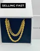 Best Trending 18K Gold Cable Chain + Rope Chain Necklace Set Gift on Sale for Women, Lady, Mother, Wife sold by Mason & Madison Co.