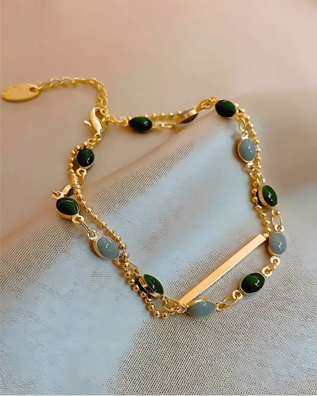 Best Trending 18K Jade Chain Bracelet Gift on Sale for Women, Lady, Mother, Wife sold by Mason & Madison Co.