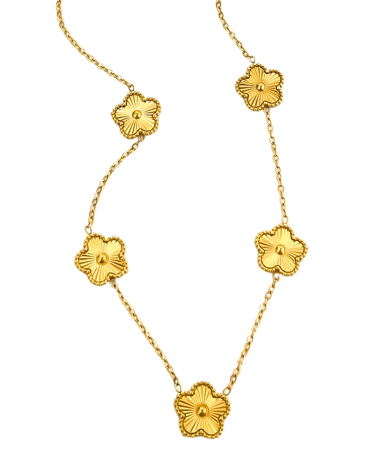 18K Gold Clover Chain Necklace sold by Mason & Madison Co. product image thumbnail 2