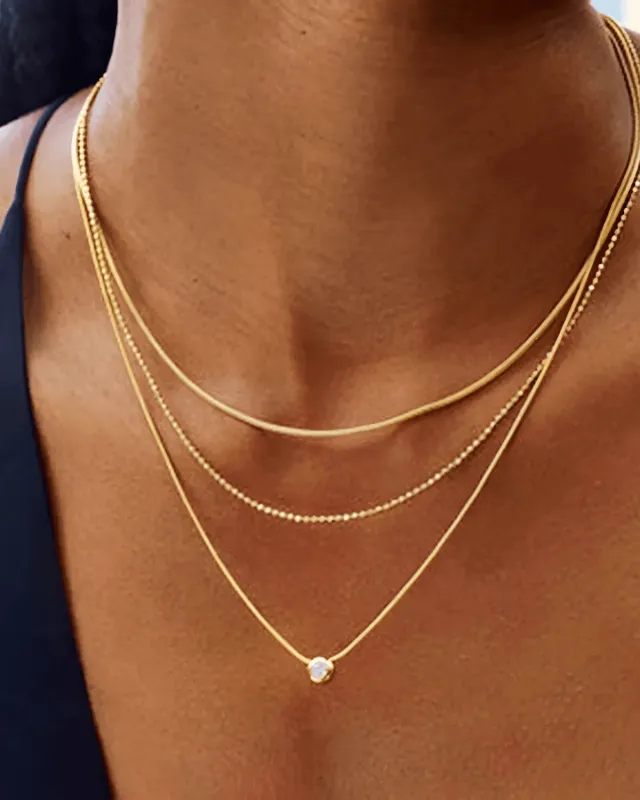 18K Gold Layered Diamond Necklace sold by Mason & Madison Co.