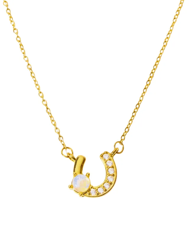 18K Gold Horseshoe Pendant Necklace sold by Mason & Madison Co.
