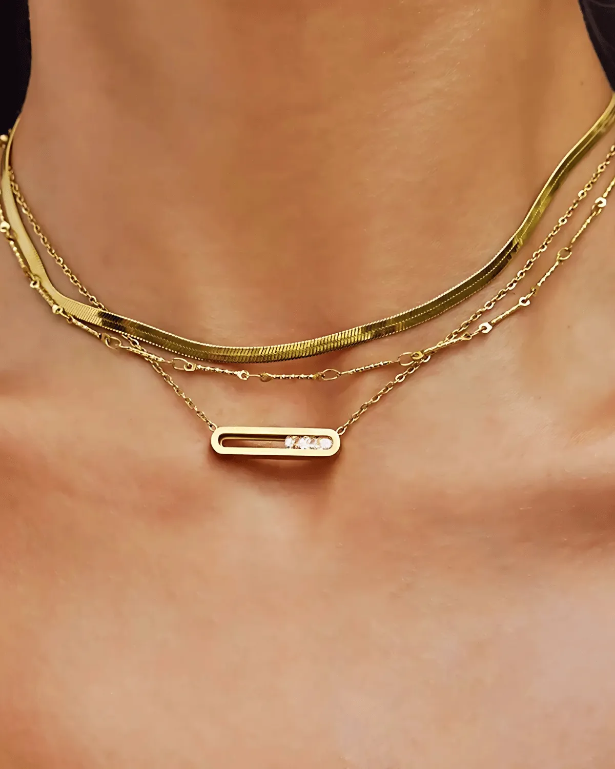 18K Gold Diamond Pendant Necklace - Move sold by Mason & Madison Co.