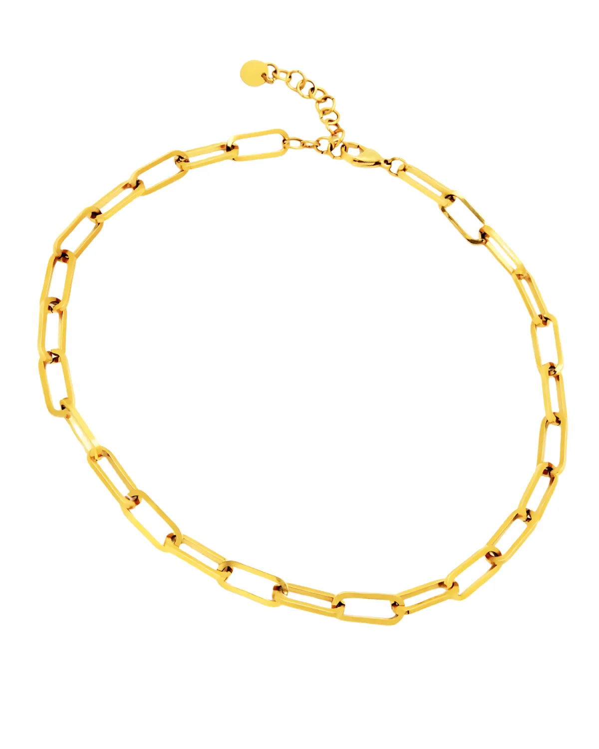 18K Gold PaperClip Link Chain Necklace sold by Mason & Madison Co. product image thumbnail 2
