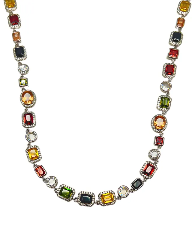 Silver Diamond Chunky Chain Necklace - MASON CHUNKY CHAIN™ Diamond sold by Mason & Madison Co.