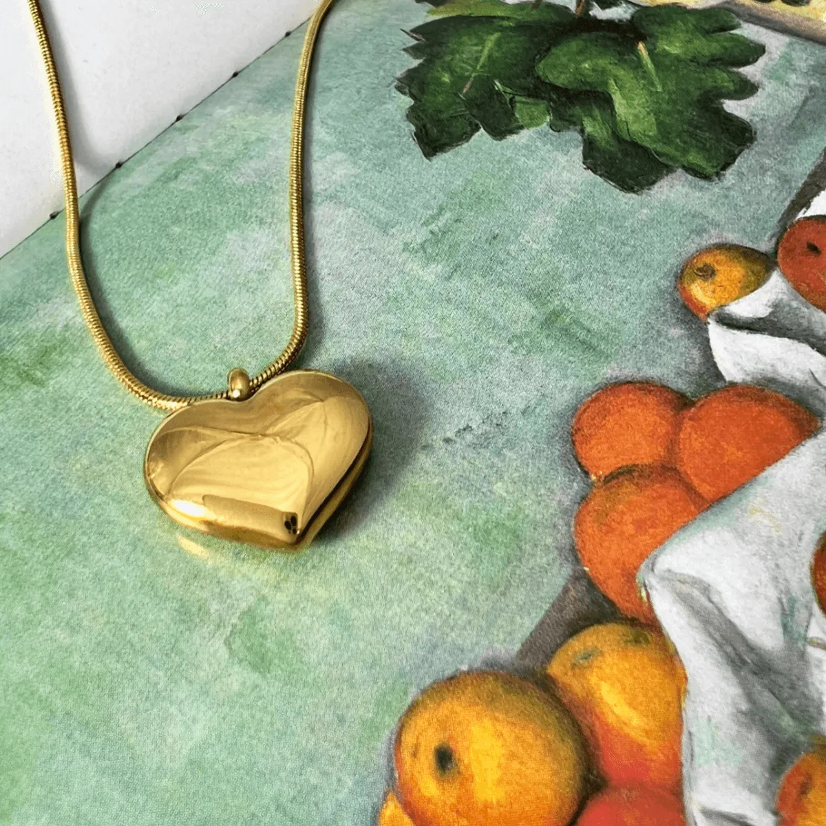 Gold Heart Pendant Necklace sold by Mason & Madison Co. product image thumbnail 2