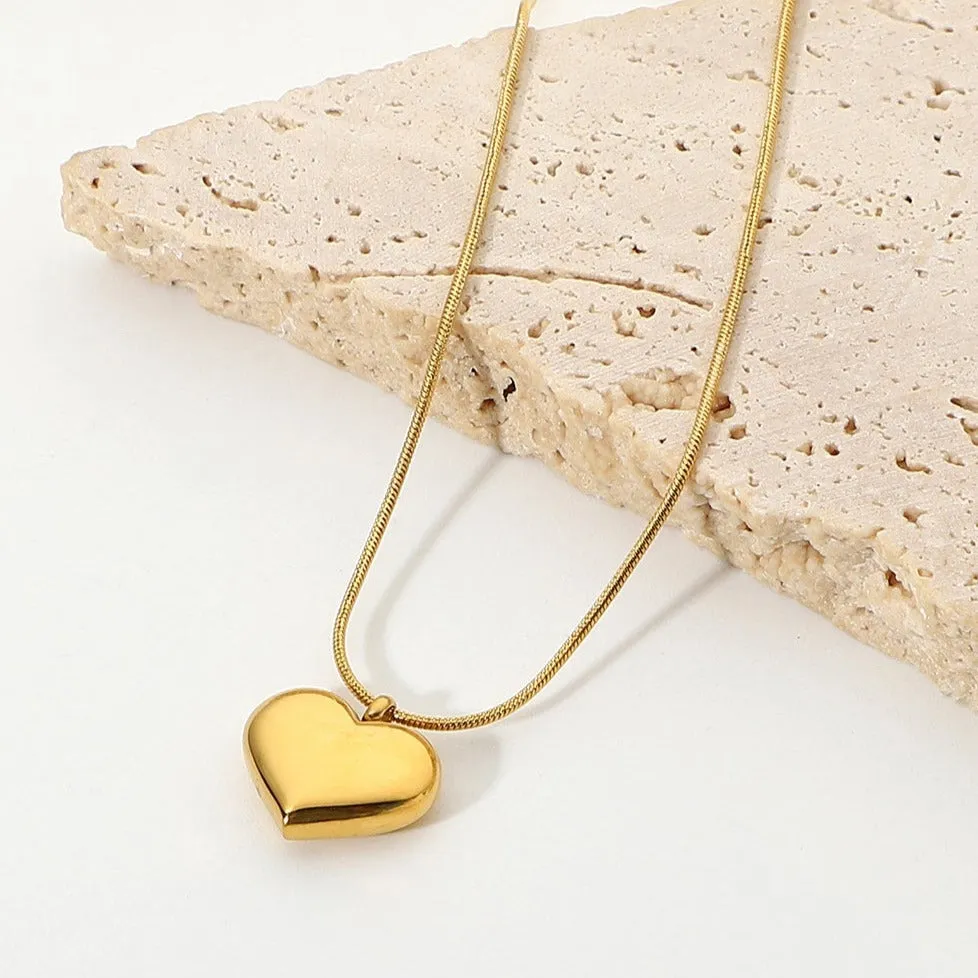 Gold Heart Pendant Necklace sold by Mason & Madison Co. product image thumbnail 5