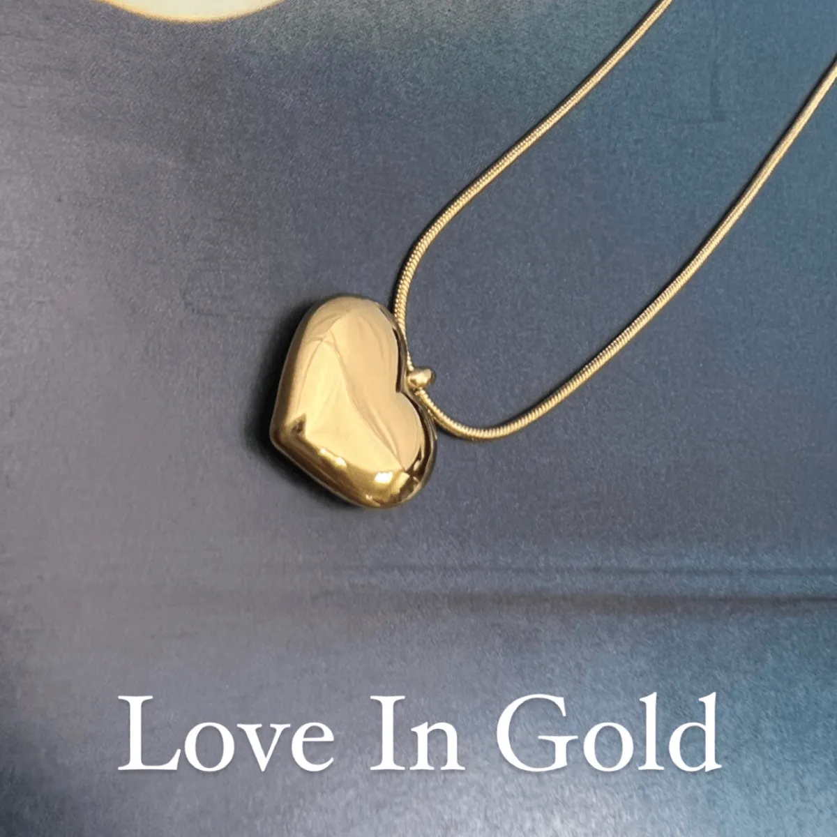 Gold Heart Pendant Necklace sold by Mason & Madison Co. product image thumbnail 4