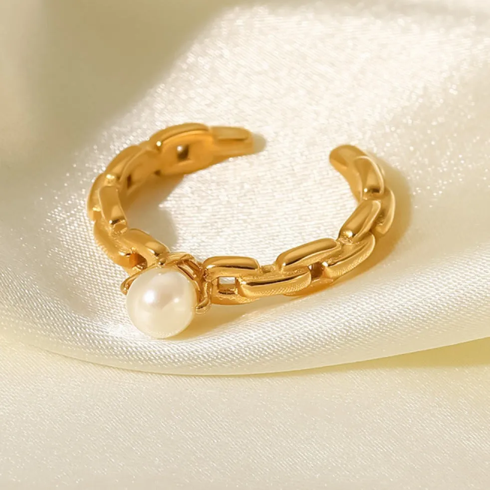 Pearl Ring - Link Open sold by Mason & Madison Co. product image thumbnail 3