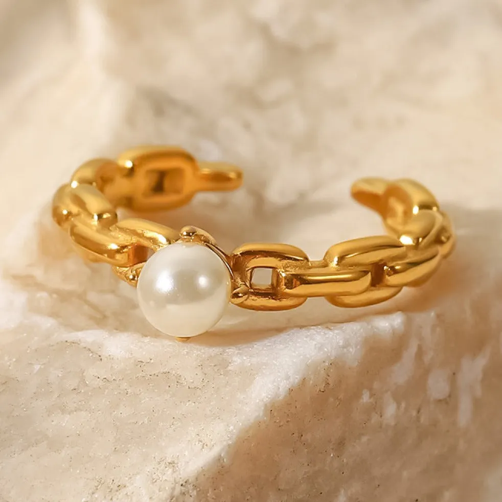 Pearl Ring - Link Open sold by Mason & Madison Co. product image thumbnail 5