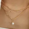 Pearl Pendant Necklace in Double-Layered sold by Mason & Madison Co.