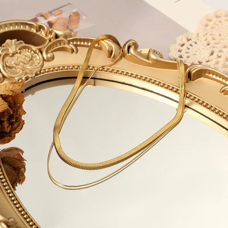 Double-Layered Chain Necklace sold by Mason & Madison Co. product image thumbnail 2