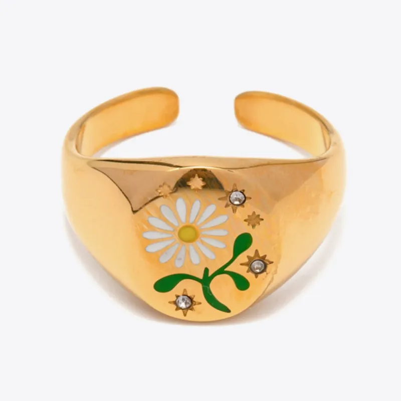 Flower Diamond Open Ring sold by Mason & Madison Co.