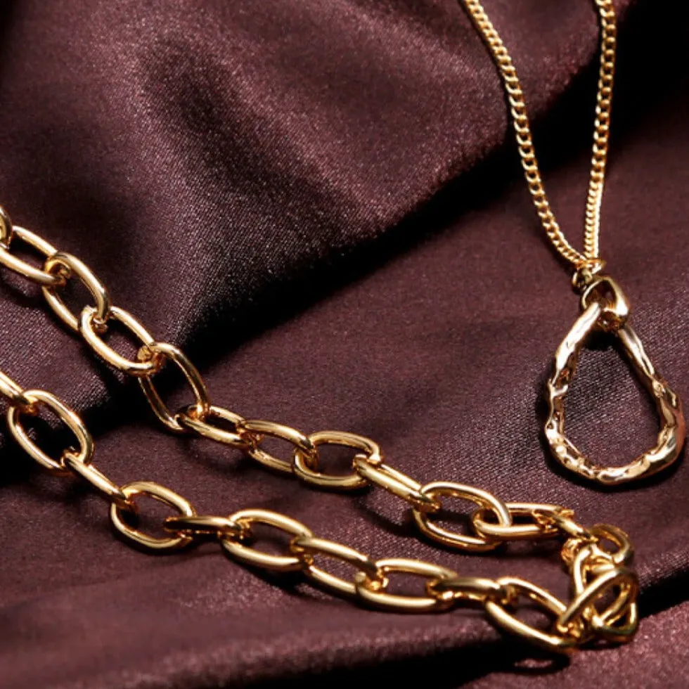 Gold Layered Necklace - Want To Know You Better sold by Mason & Madison Co. product image thumbnail 3