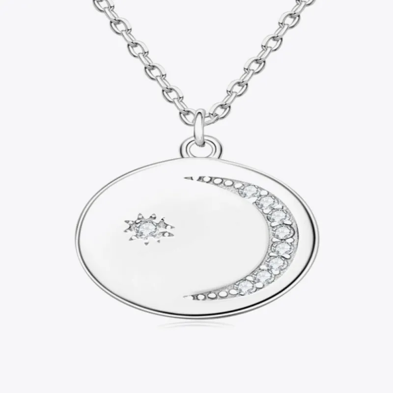 Diamond Round Pendant Necklace sold by Mason & Madison Co.