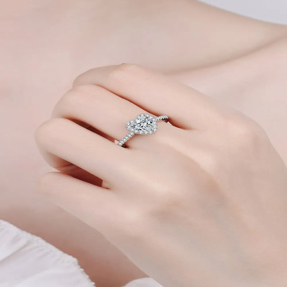 Diamond Heart Ring - 1 Carat sold by Mason & Madison Co. product image thumbnail 2